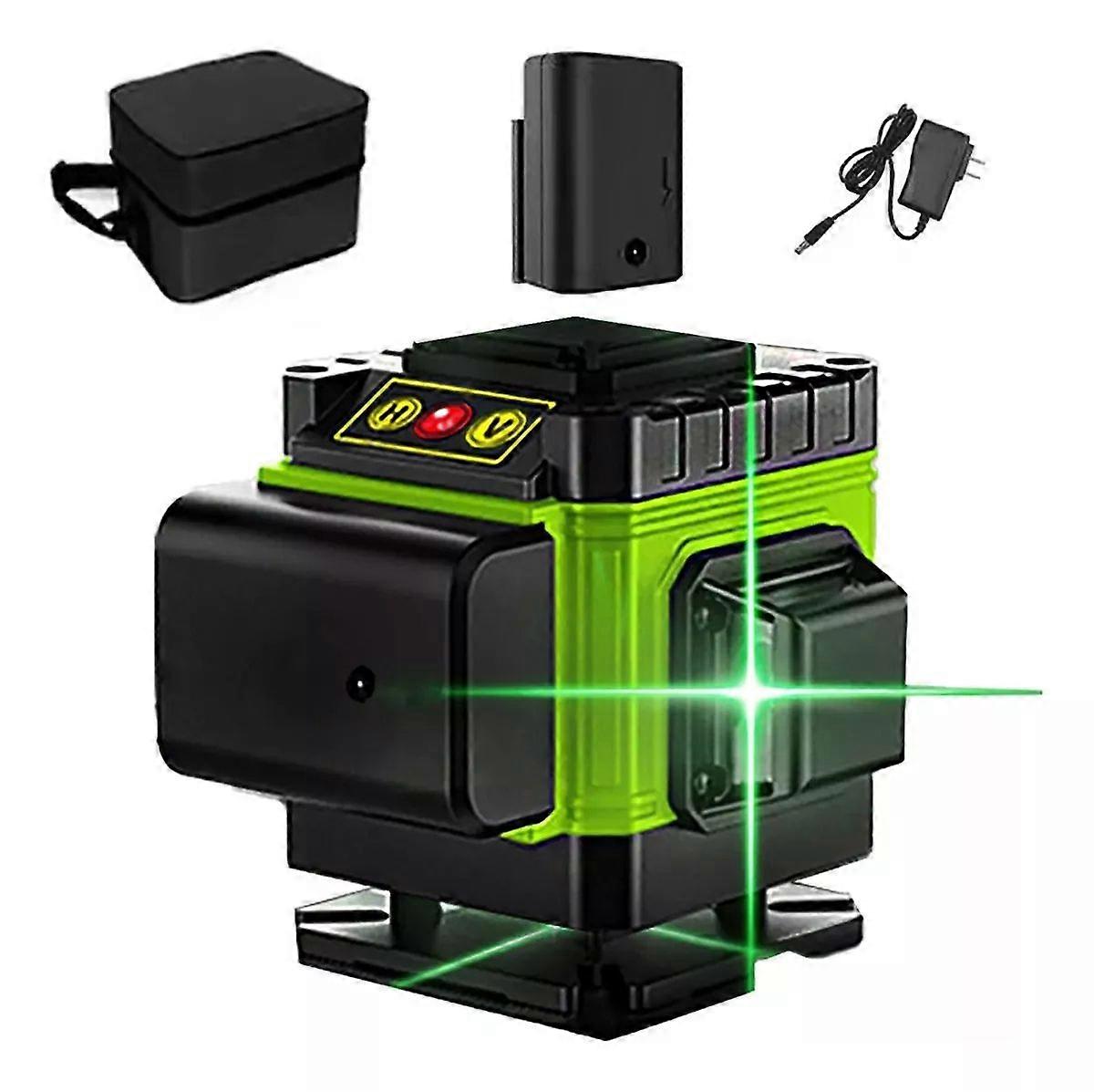 Rechargeable Automatic High Precision Horizontal Laser Level 8 Lines 3d Green