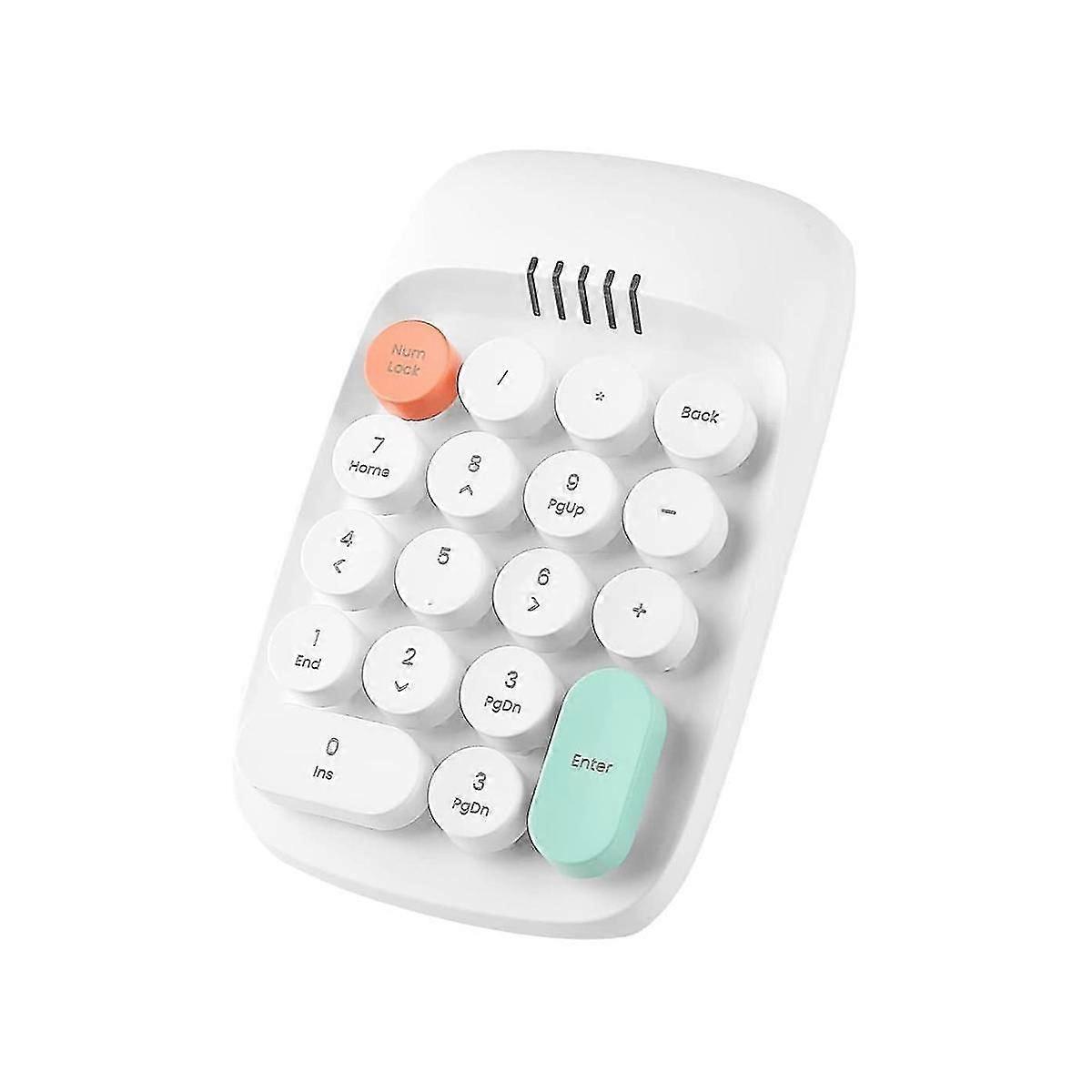 Pavé numérique sans fil, Machine à écrire Clavier rétro, Pavé numérique Pavé numérique 18 touches 2,4 GHz Bluetooth Mini