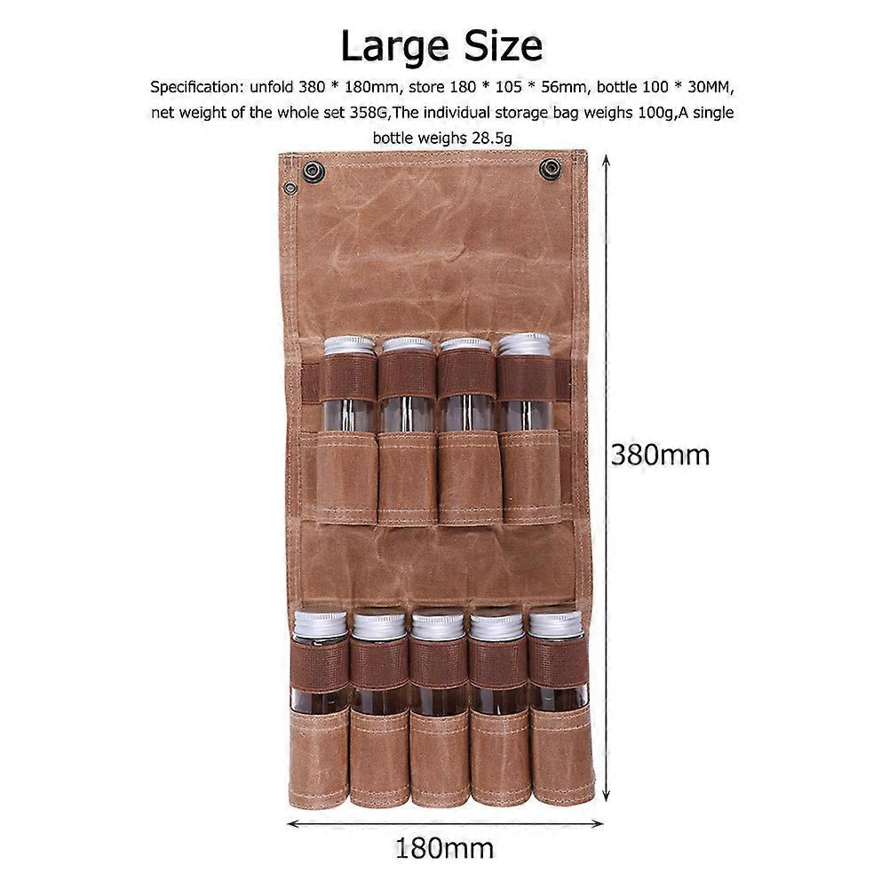 Outdoor Spice Bottle Large Capacity Bag Set Portable Camping Picnic Spice Bottles Storage Bag Spice Jar Cruet Holder