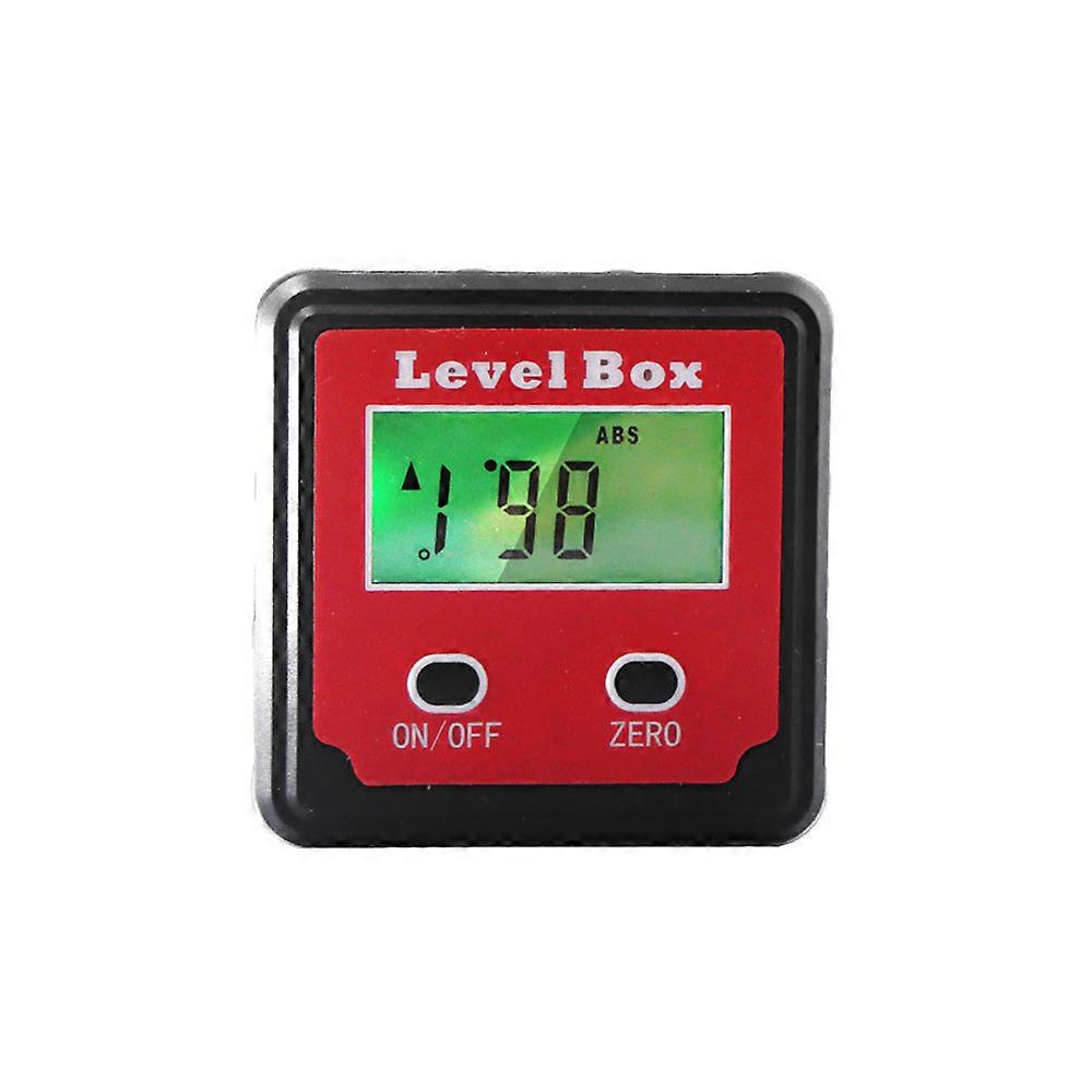 Digital LCD Protractor Inclinometer Angle Finder Angle Gauge Inclinometer Level Box with Magnetic Base (Battery Included)