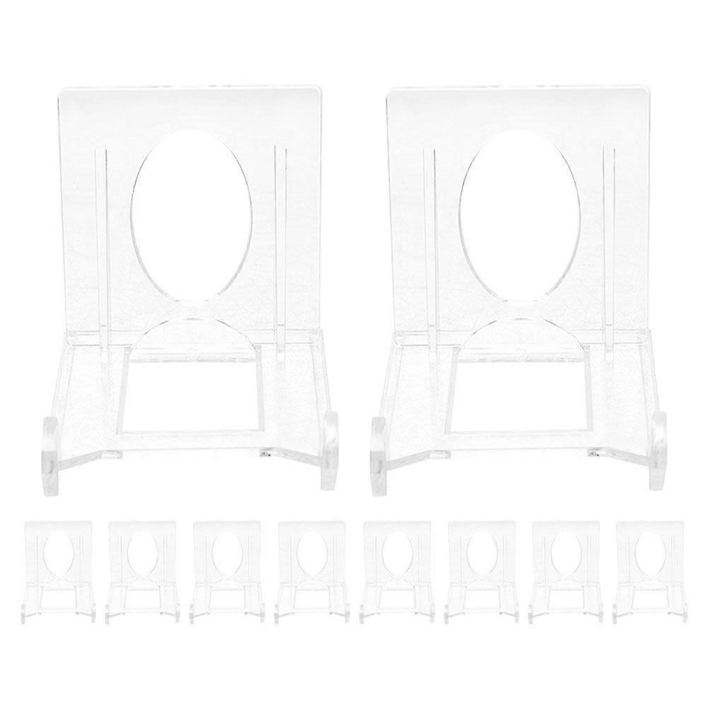 10pcs Transparent Acrylic Stands for Displaying Adjustable Display Rack Clear Picture Frame Stands for Home Retail Wedding Sign Holder
