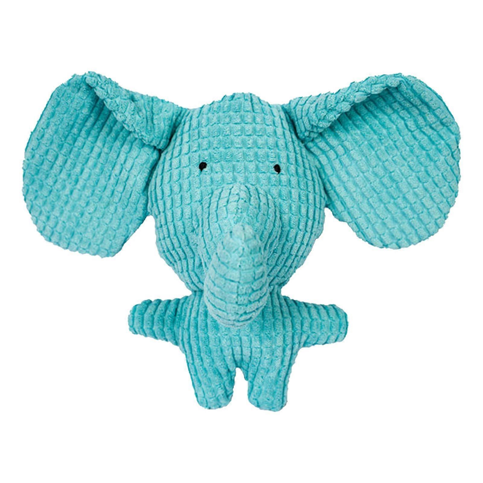Pet chew toy Soft plush chew toy Squeaky toy interactive anxiety reduction toy Dog cat Blue elephant