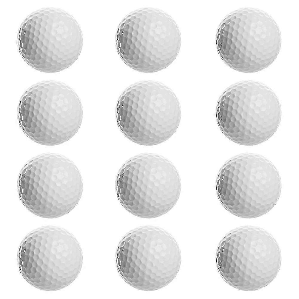 12 pcs Practice Balls White Balls for Swing Practice Driving Range Home Use