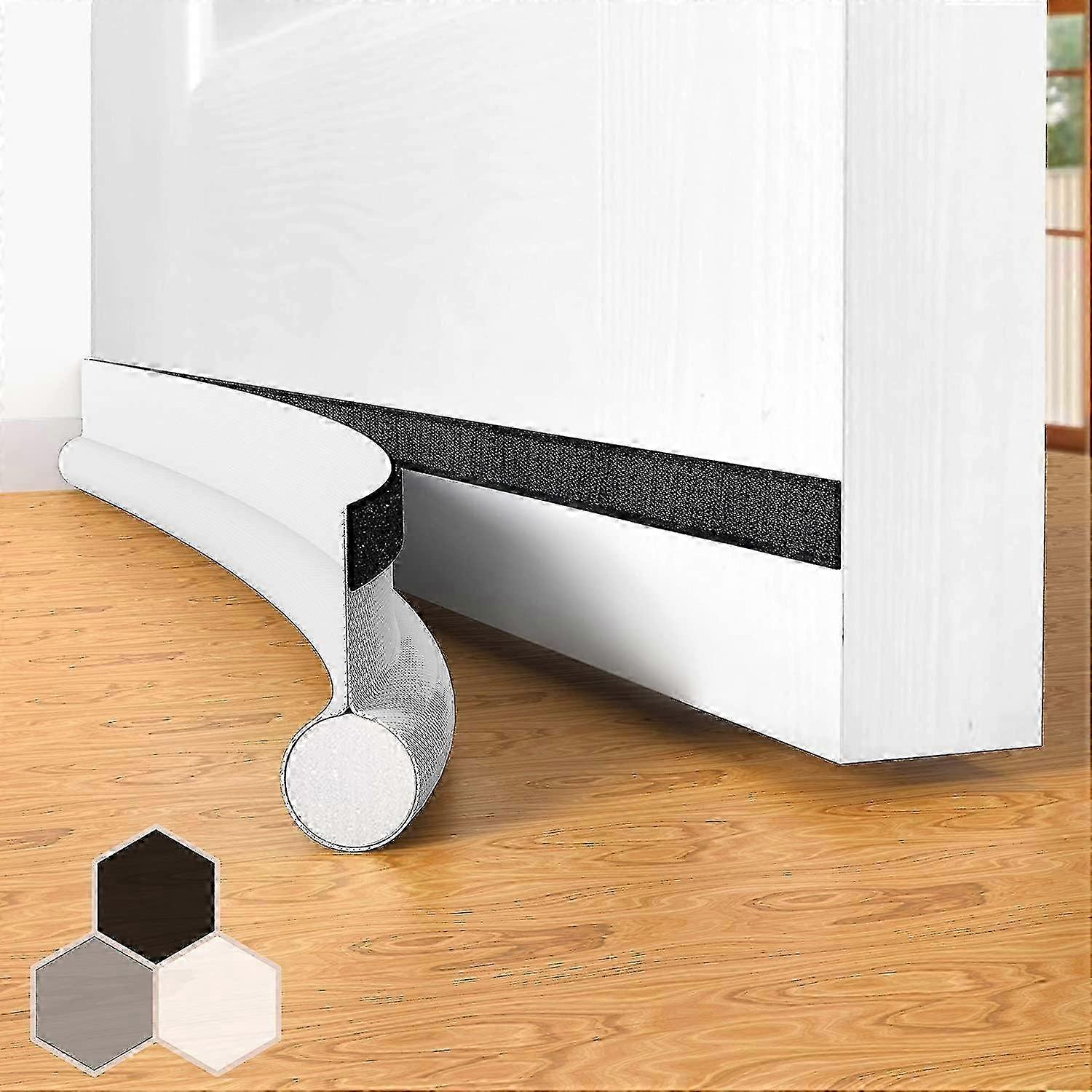 Door Draft Stopper,one Sided Door Draft Stopper, Adjustable Door Sweep Noise Blocker, Self-adhesive 