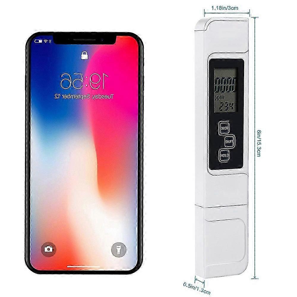 Water Quality Test, Accurate and Reliable, TDS Meter, EC Meter & Temperature Meter 3 in 1, 0-9990ppm, Ideal Water Test Meter for Hydroponics, Ro Syste