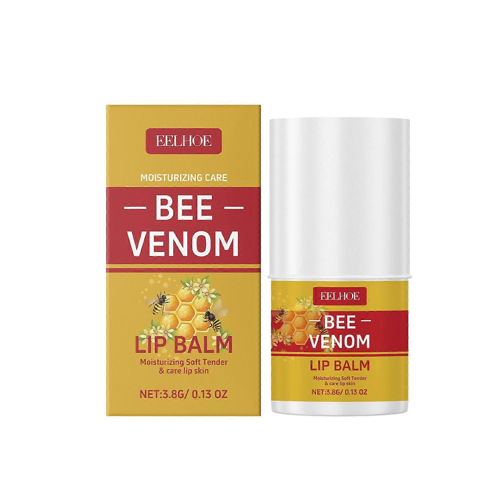 Honey Venom Lip Balm, Bee Venom Lip Balm - Intensely Moisturizing, Softening, and Smoothing Lip Care with Instant Hydration