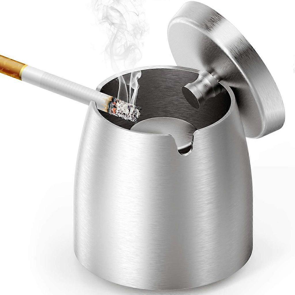 Windproof Portable Stainless Steel Ashtray