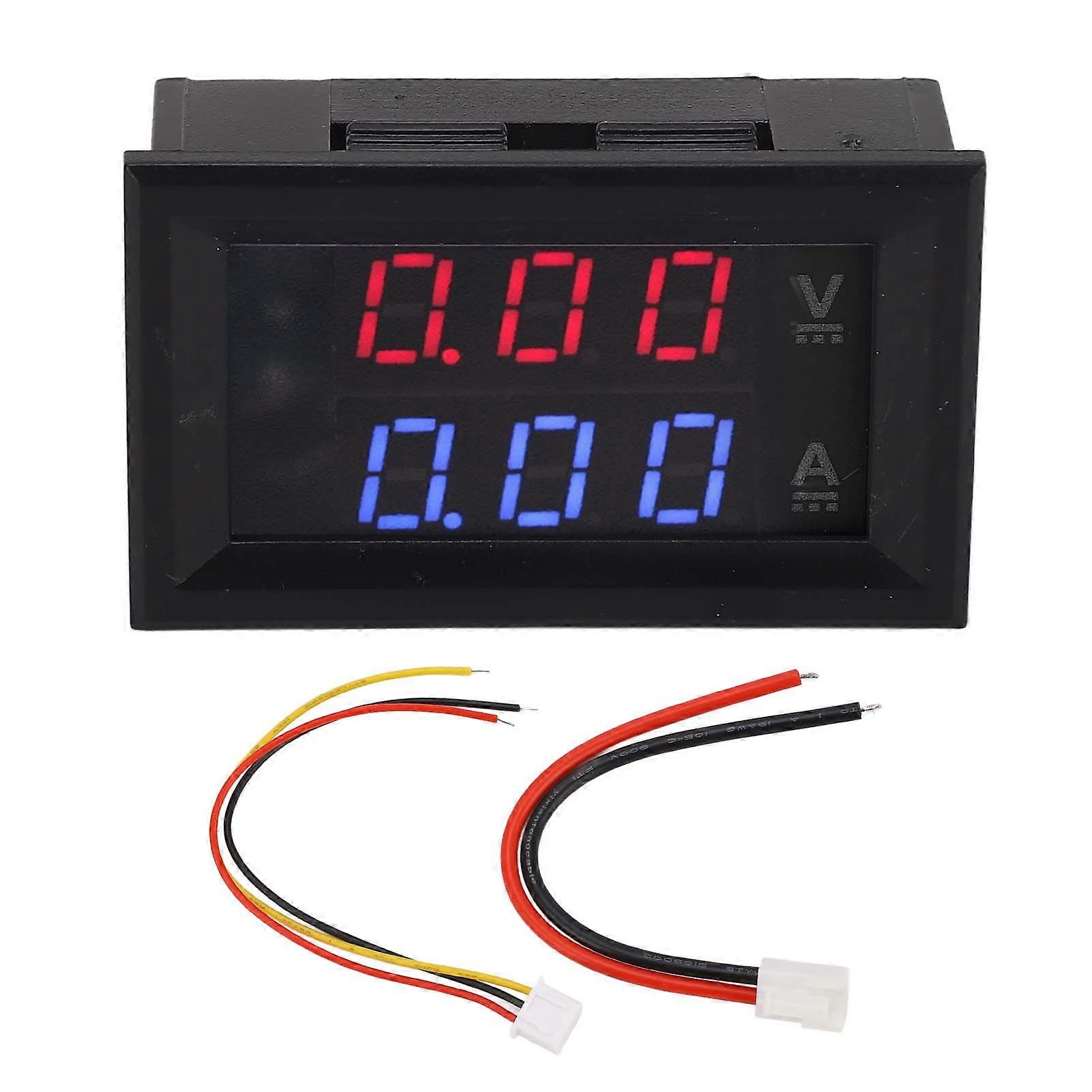 Voltage Current Meter Digital Voltmeter Ammeter Volt Tester Amp Detector LED Amperage Monitor Gauge DC0‑100V