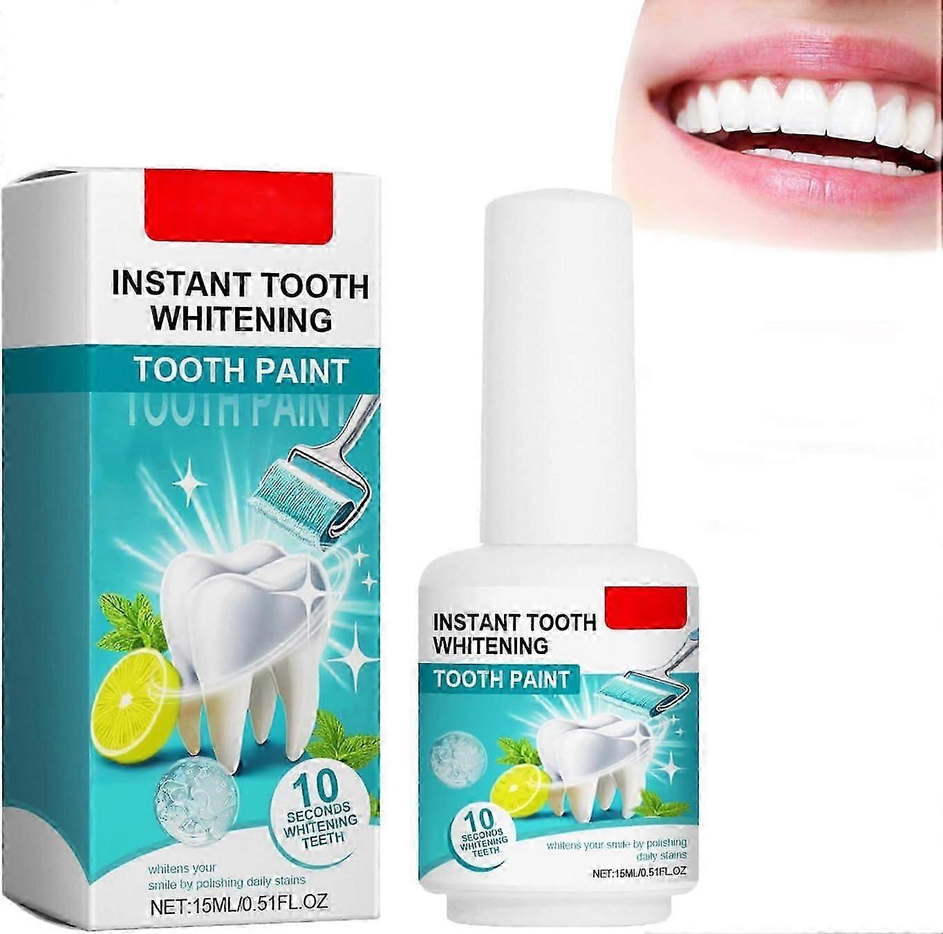 Tooth Paint, Teeth Whitening Gel, White Teeth Instant Whitening Colour for Teeth White Teeth Paint White Teeth Immediate Whitening Colour