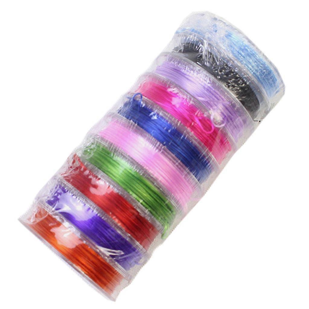 10 Rolls 150m Crystal String 0.8mm Handmade Thread Elastic String Line Stretchy Bracelet String Bead Cord for Beading  Colorful