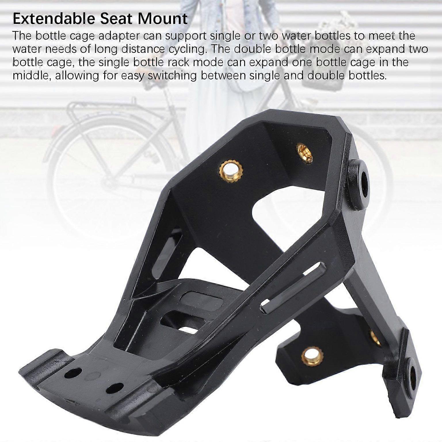 Bike Bottle Cage Saddle Mount Adapter - Bottle Holder for Easy Access