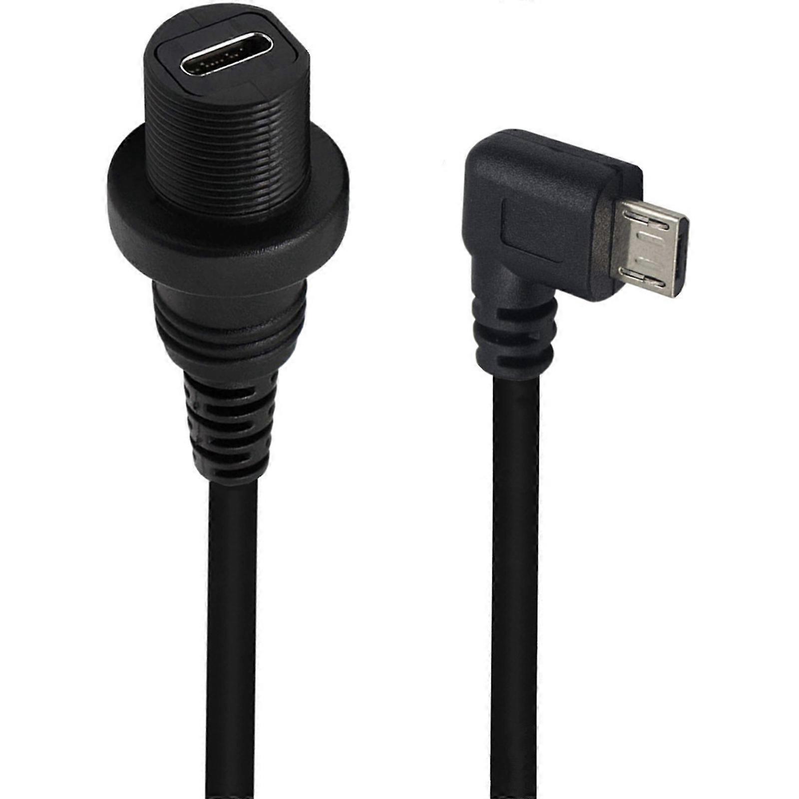 Fast Speed USB C Female to 5Pin Male Sync Cable, Dashboards Flush Mount for Sync Charging and Data Transferring 30cm
