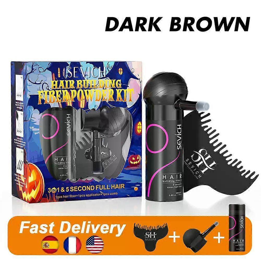 ヘアビルディングファイバーハロウィンギフトナチュラルケラチンスタイリングヘアパウダーロスファイバービルディングファイバーパウダースプレーコームセット付き