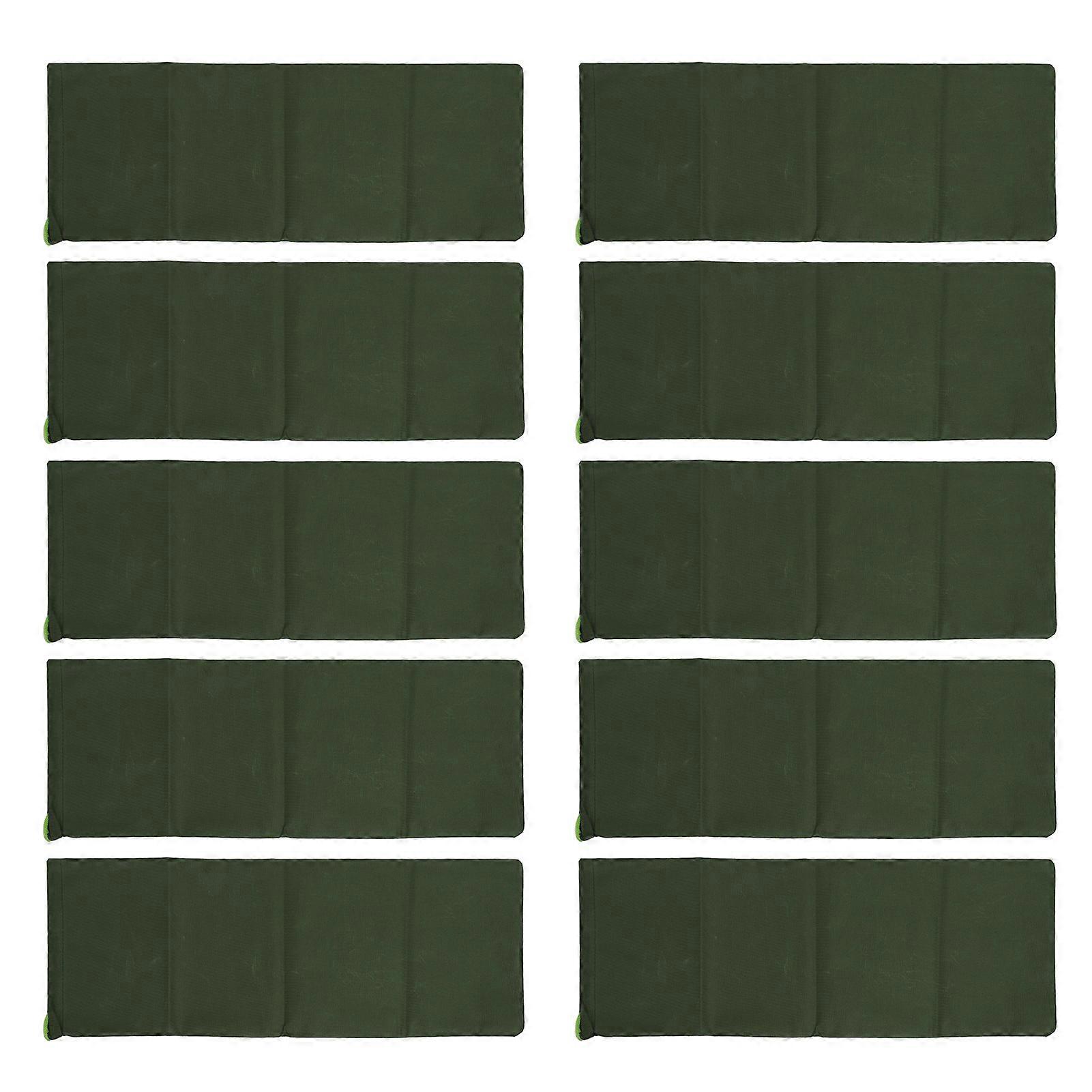 10PCS Flood Prevention Sandbags Drawstring Rain Proof Empty Flood Control Bags for House Door Garage Basement Dark Green