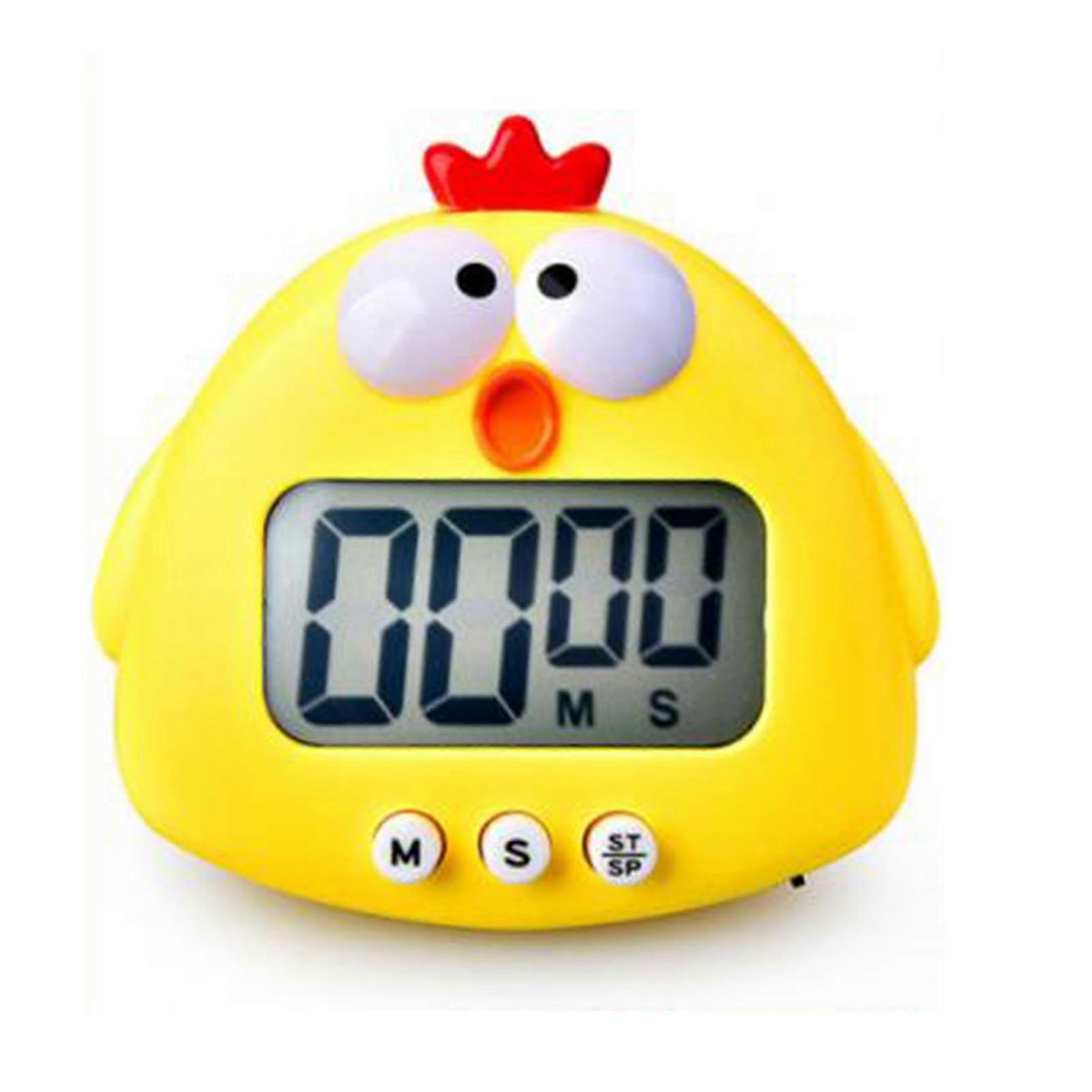 Yellow Chicken Kitchen Timer Manual Countdown Timer Adjustable Time Management Tool Durable Plastic Cooking Baking Timer for Students or Home Us