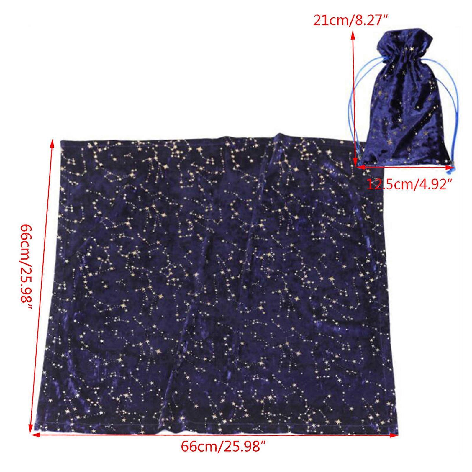 Board Game Card Tablecloth Cube Crystal Astrology Divination Altar Velvet Cloth Board Game Card Mat with Storage Bag
