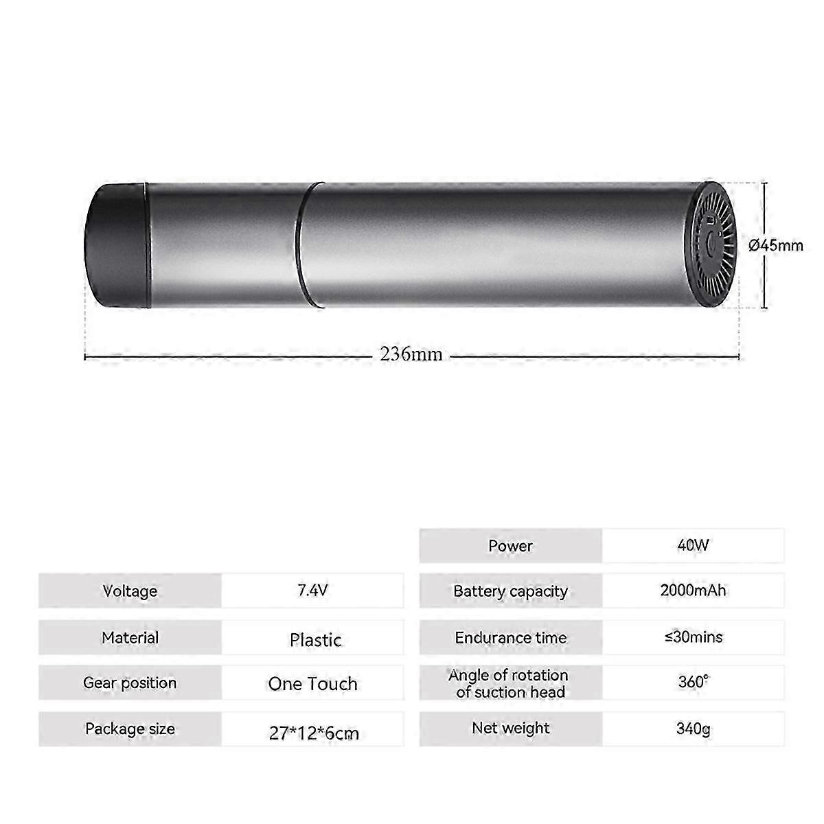 Cordless Mini Portable Handheld Vacuum Cleaner - USB, Easy to Clean for Desktop, Keyboard, Car