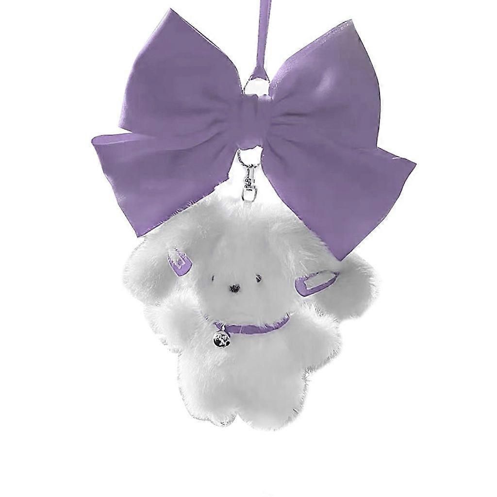 Hanging PlushBunny Decoration Rear View Mirror Cute Bowknot Rabbit Ornament