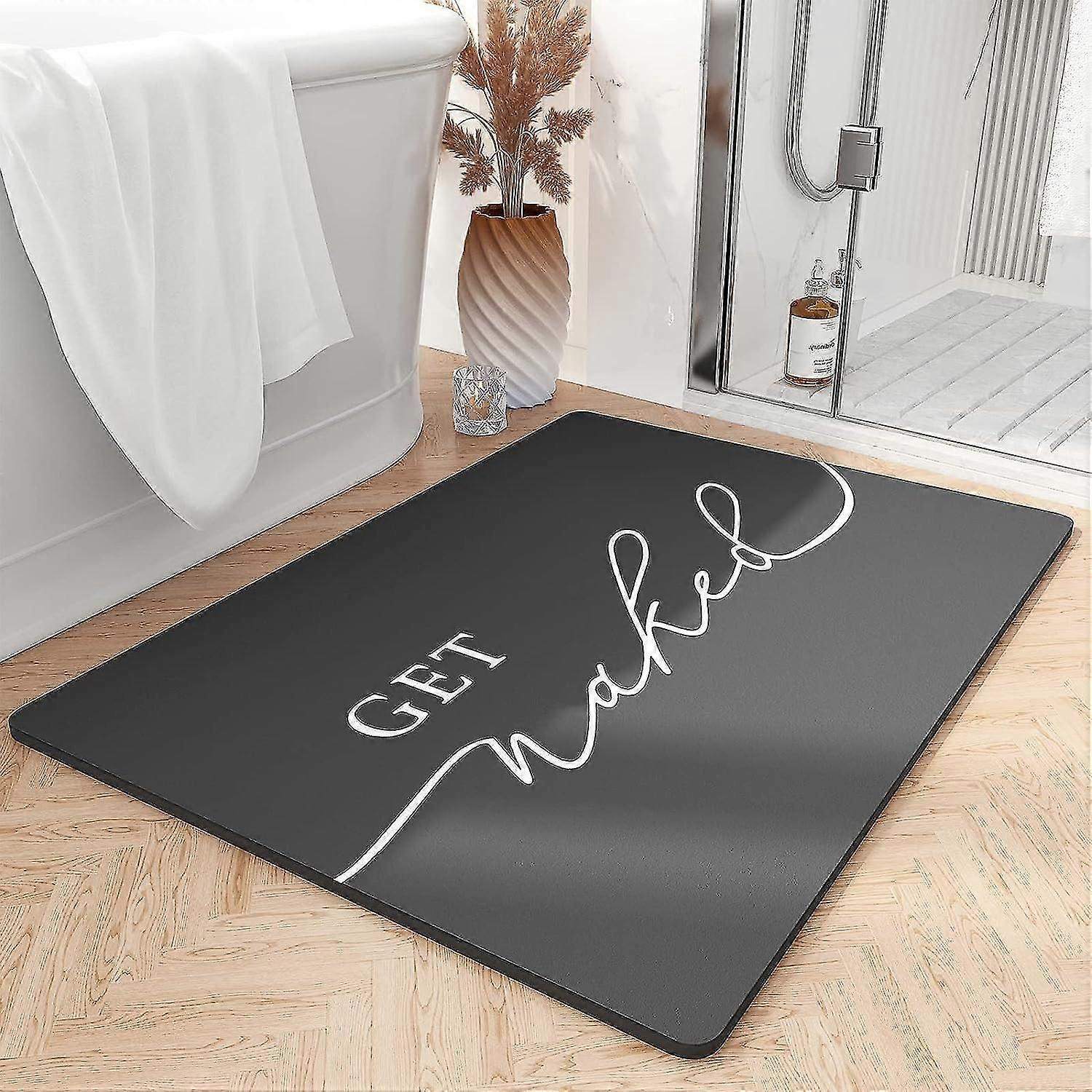 Super Absorbent Quick Drying Naked Bath Mat For Bathroom Floor Anti-slip Mat - With Rubber Backing - Suitable For Slim Carpets Under Doors, 17.8cm X 2