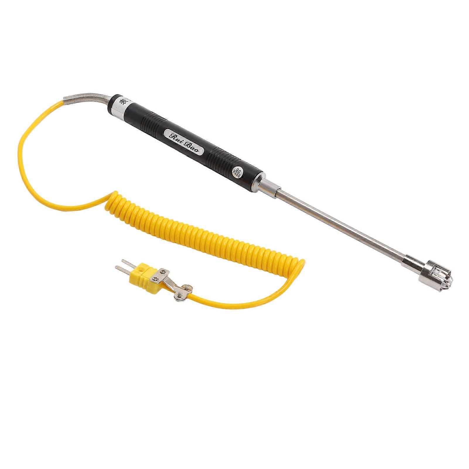 K Type Mini Connector Thermocouple Temperature Probe Sensor, Measure Range -50~300℃ K Type Thermocouple for Temperature Testing(Straight Handle)
