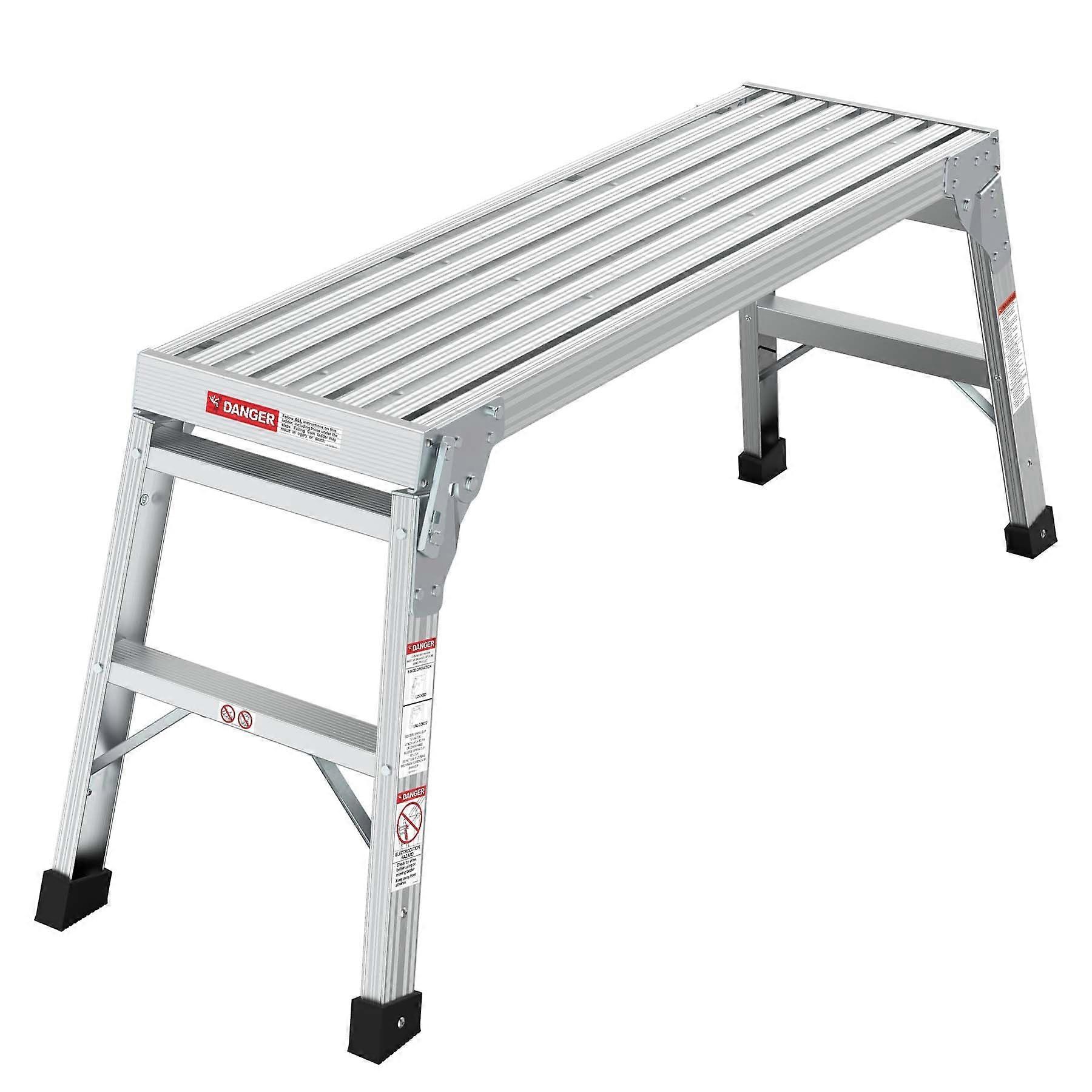 Folding Aluminum Work Platform Platform Step Ladder for Home,