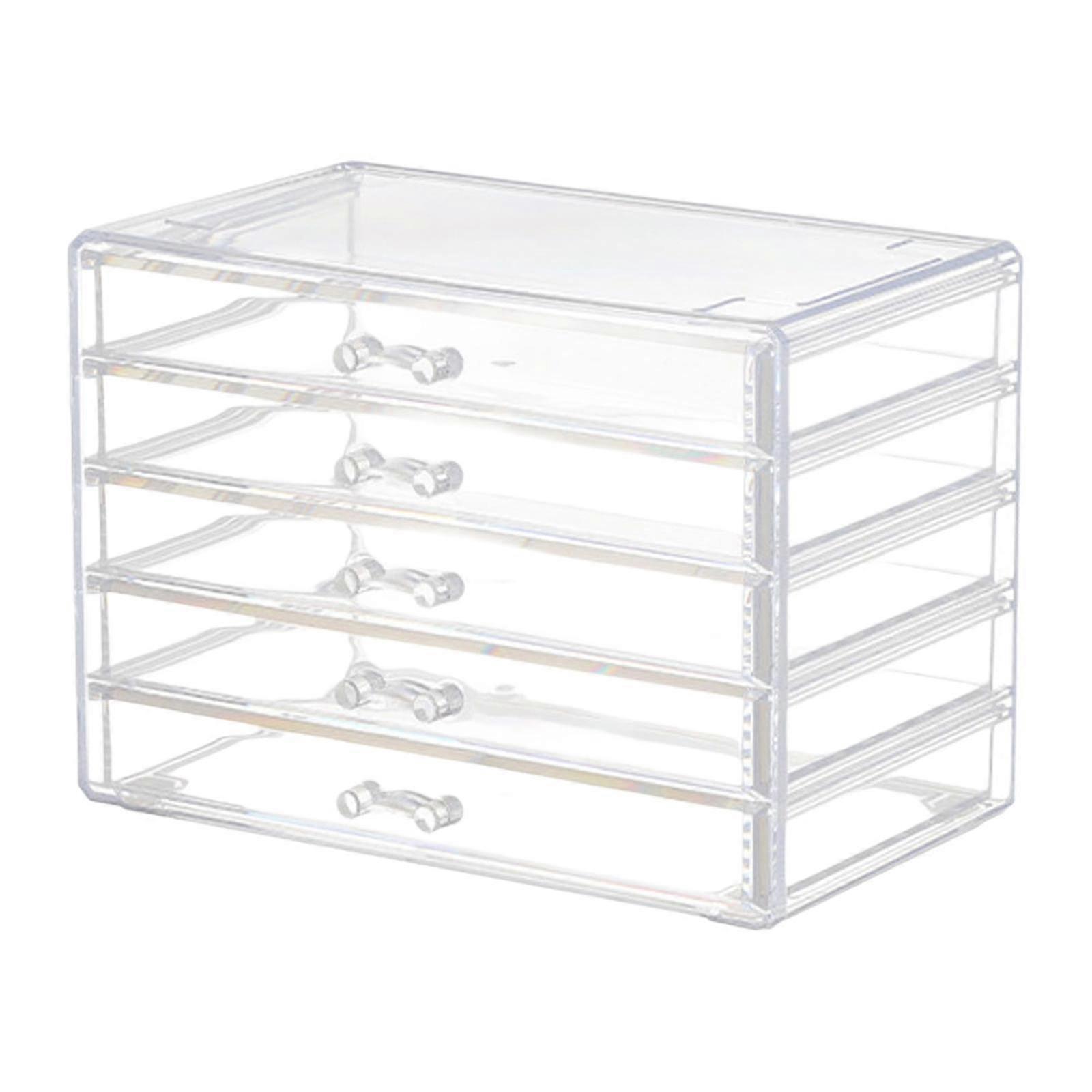 Stackable Acrylic Makeup Organizer Drawers for Vanity Dresser Storage