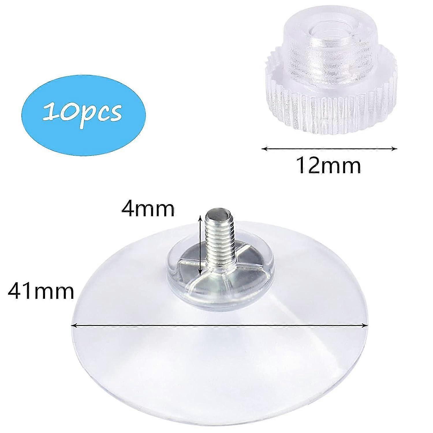 41mm Suction Cup Plastic Sucker Pads, 6pcs Clear Round Suction Cups Without Hooks