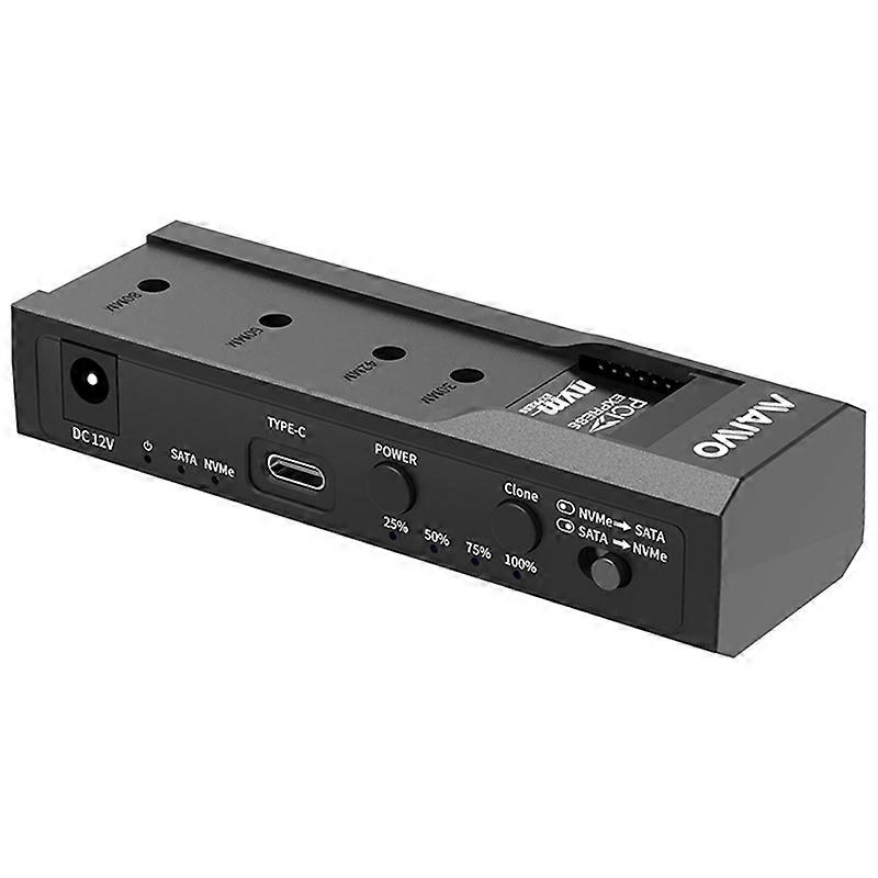 Dual Bay M.2 Nvme-etui og SATA HDD-dockingstation Type C Dockingstation 3.5Quot, Clone Duplicato