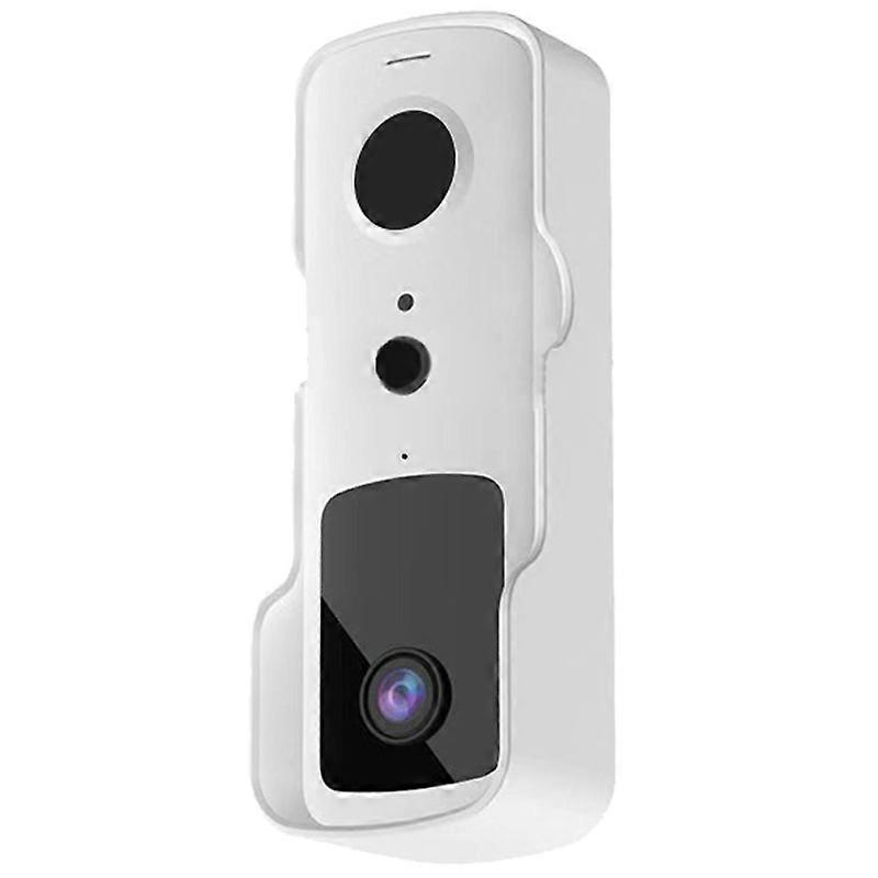 Wireless Doorbell Camera White with Two-Way Voice & Night Vision