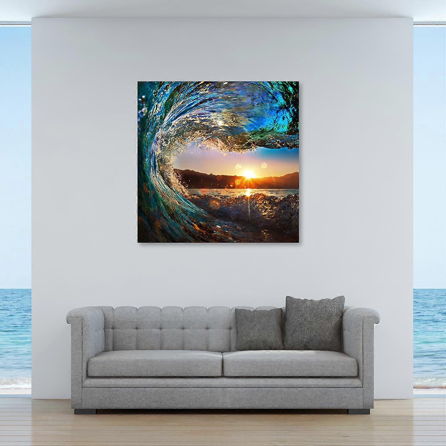 Leinwandbild, Landschaften - Orange - 50x50