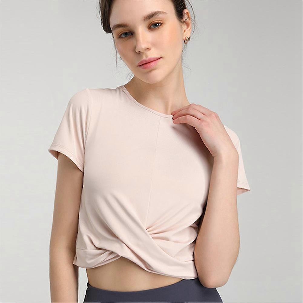 Breathable Quick-Drying Short Sleeved Zipped Sports Yoga Top