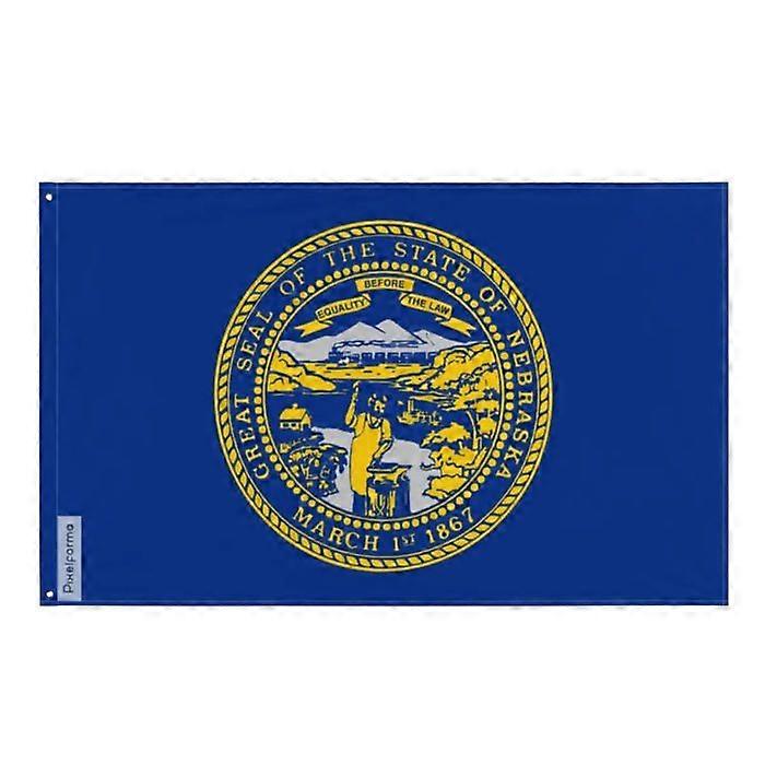 Nebraska Flag – 90 x 150 cm – Polyester – Iron Grommets – Durable
