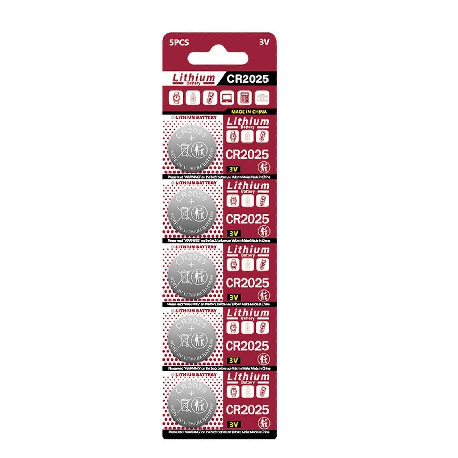 DL2025 ECR2025 BR2025 3V Lithium Button Cell Battery Pack of 10 for Clocks Cameras and Wireless Doorbells