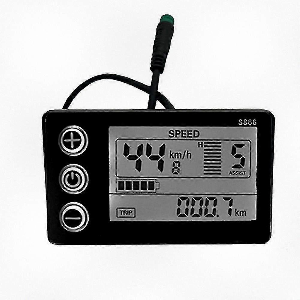 Waterproof LCD Display and Controller Panel Dashboard for Electric Bicycles Compatible with 24v, 36v, and 48v Systems