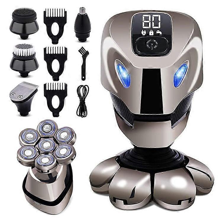 JK-2016 Rasoio elettrico multifunzione 5 in 1 lavabile per tutto il corpo con display digitale