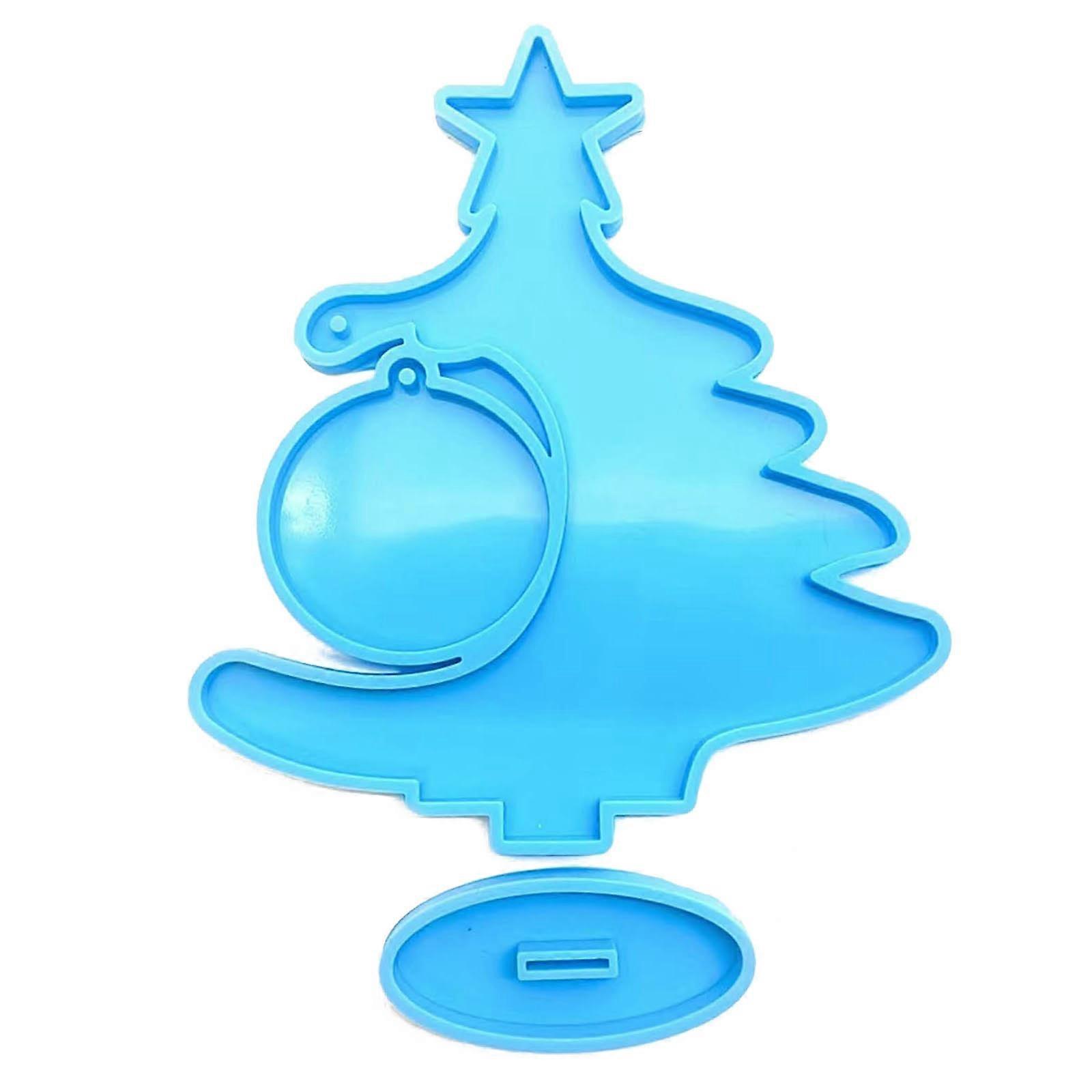 Christmas Tree Silicone Mold Epoxy Resin Mold Table Ornament Making Tool for Making Craft Decorations Easy to Clean Multicolor