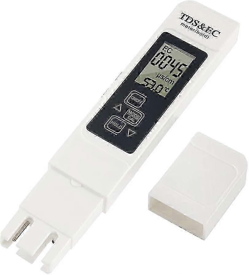 3-in-1 LCD Digitaler Wassertester für TDS, EC & Temperatur - Aquarien, Pools, Spas