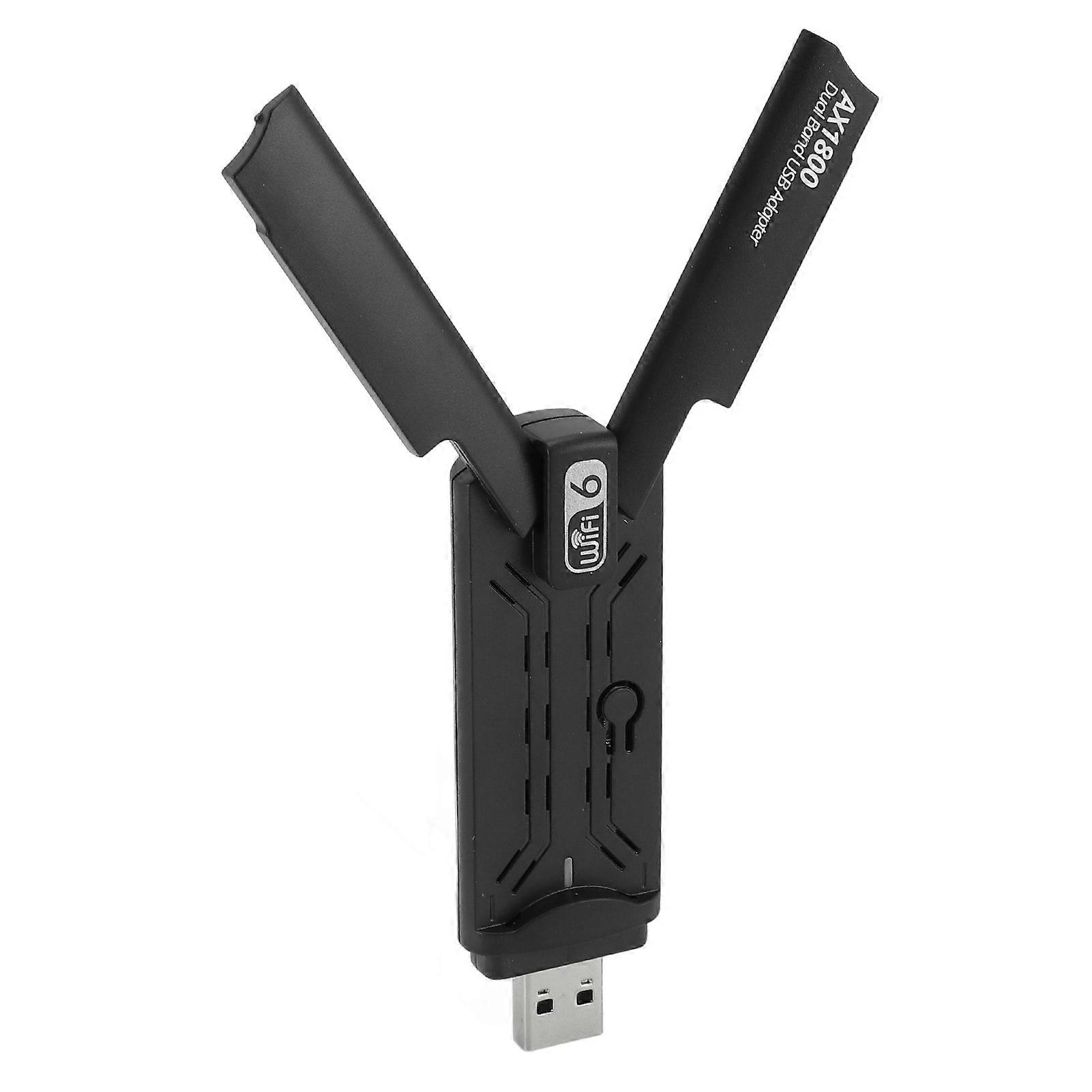 USB WIFI Adapter 2.4G 5G Dual Band 1800Mbps USB 3.0 WiFi 6 Wireless Network Adapter for Win 10 11 