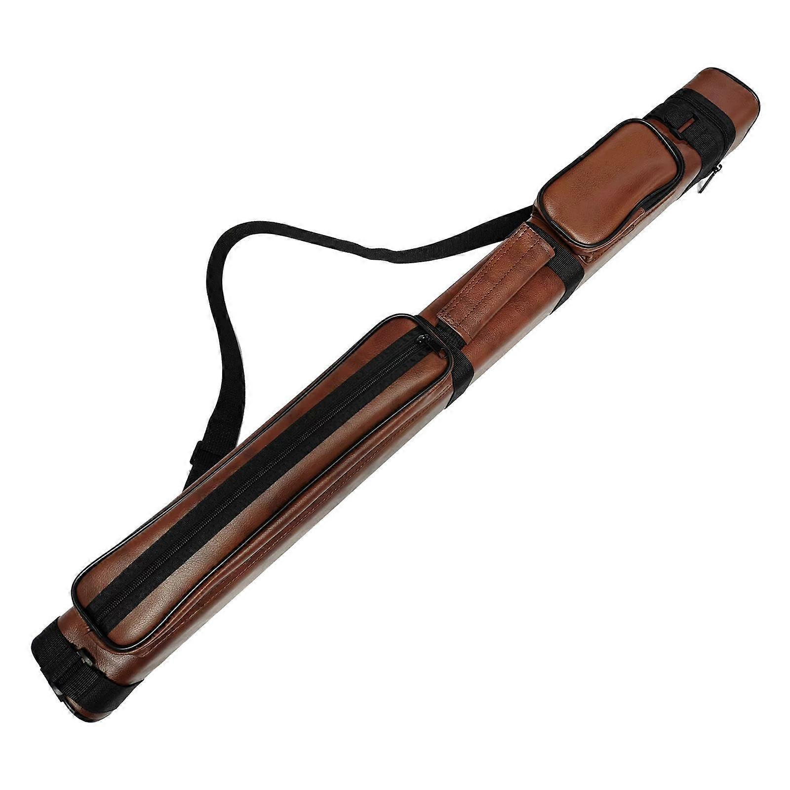 Pool Billard Cue Storage Bag Billard cue holder 4 holes Cue Storage Bag Pool Stick half rod case for outdoor brown