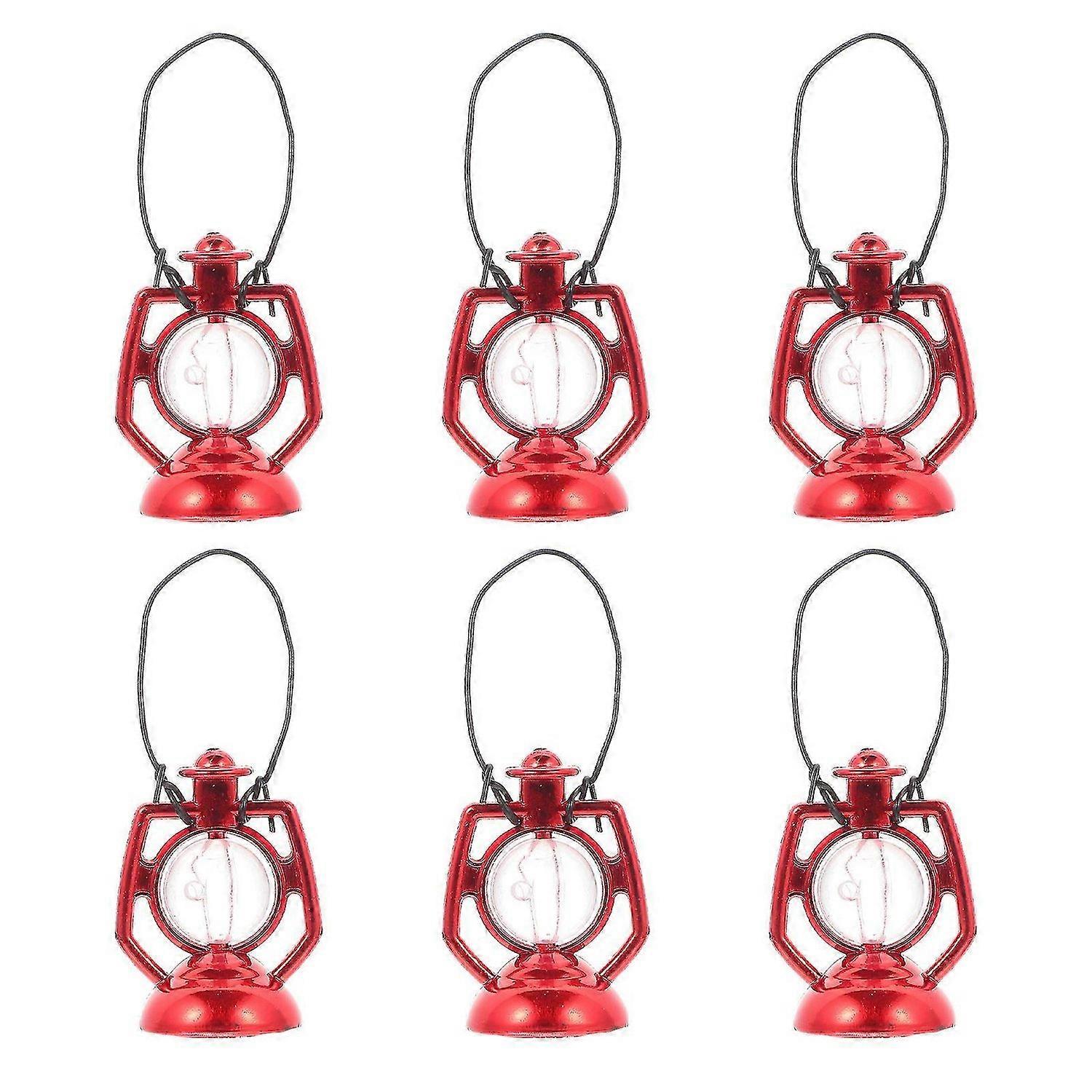 6 Pcs Interior Mini Kerosene Lantern Mini Lantern Mini Kerosene Lamp Accessory