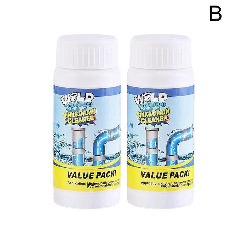 Powerful Non-Corrosive Drain Cleaner Powder Dissolves Grease Hair Soap Scum Safe for Pipes Septic Systems
