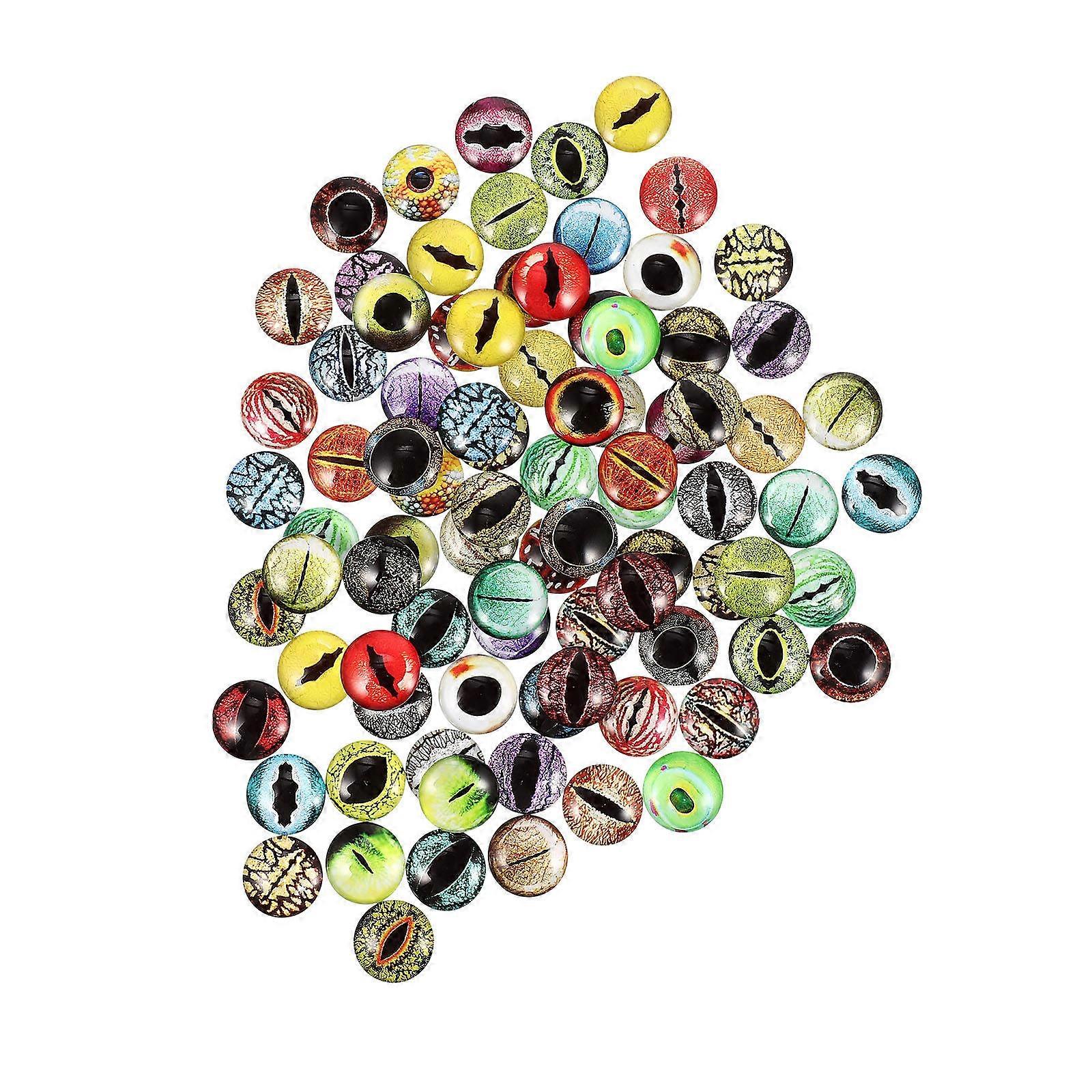 100Pcs Eyes Simulation Eye Patches Toy Doll Materials Mixed Style