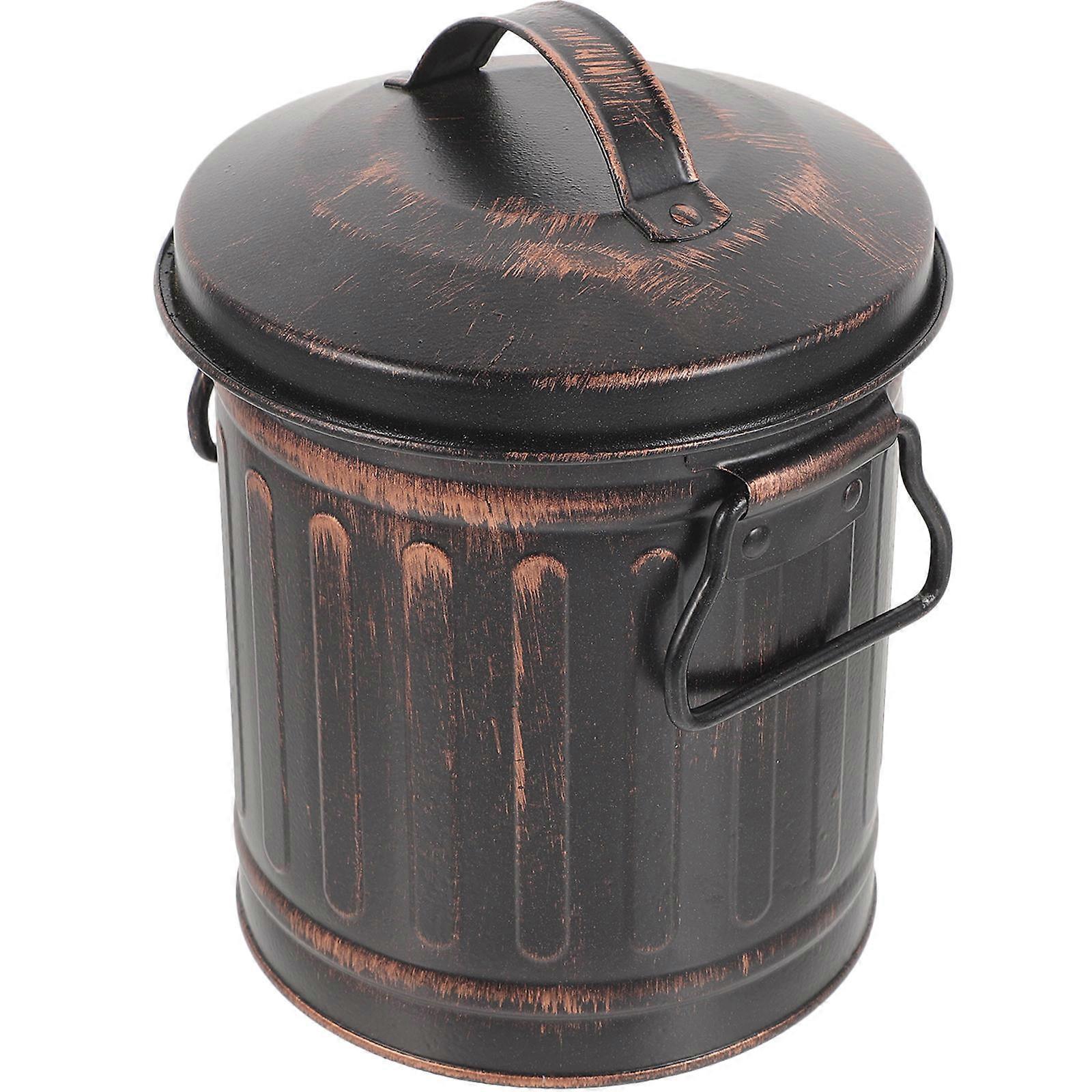 Metal Ash Bucket with Lid – Charcoal & Pellet Storage Container for Fireplaces, Fire Pits & Hearth Accessories