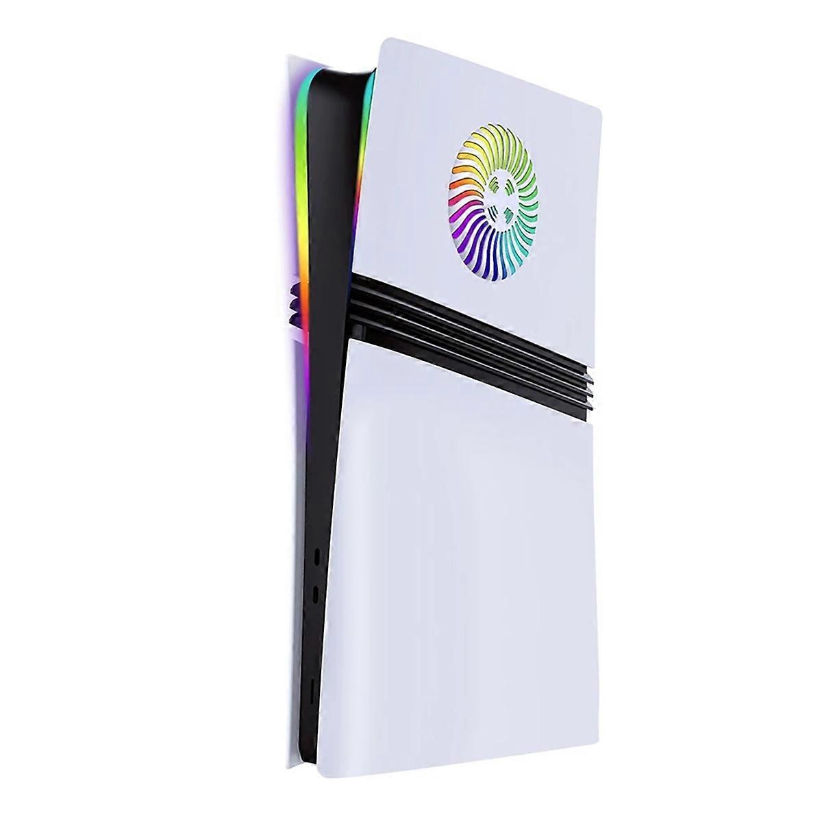 For Pro Console Replacement Panel, Scratch- Panel Cover with Heat Dissipation Holes and Light Strip