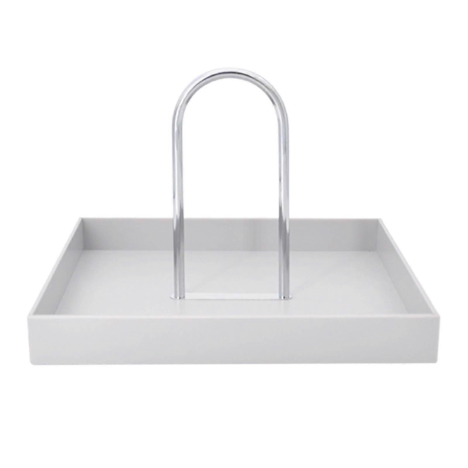 Bathroom Countertop Brushes Storage Serving Tray Black