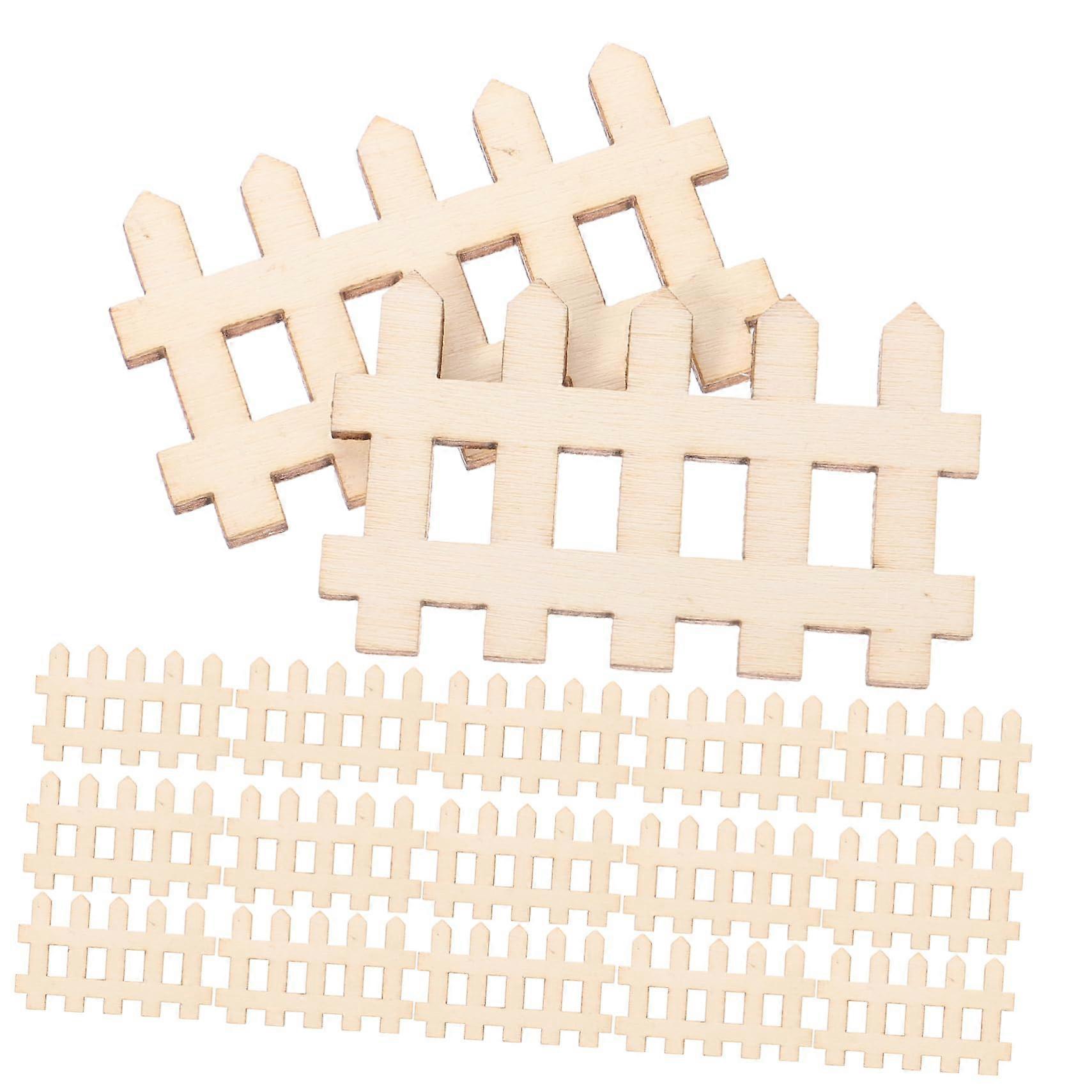 100 Pcs Miniature Garden Fence for DIY Landscape Decoration, Durable Mini Garden Borders, Model for Photo Props