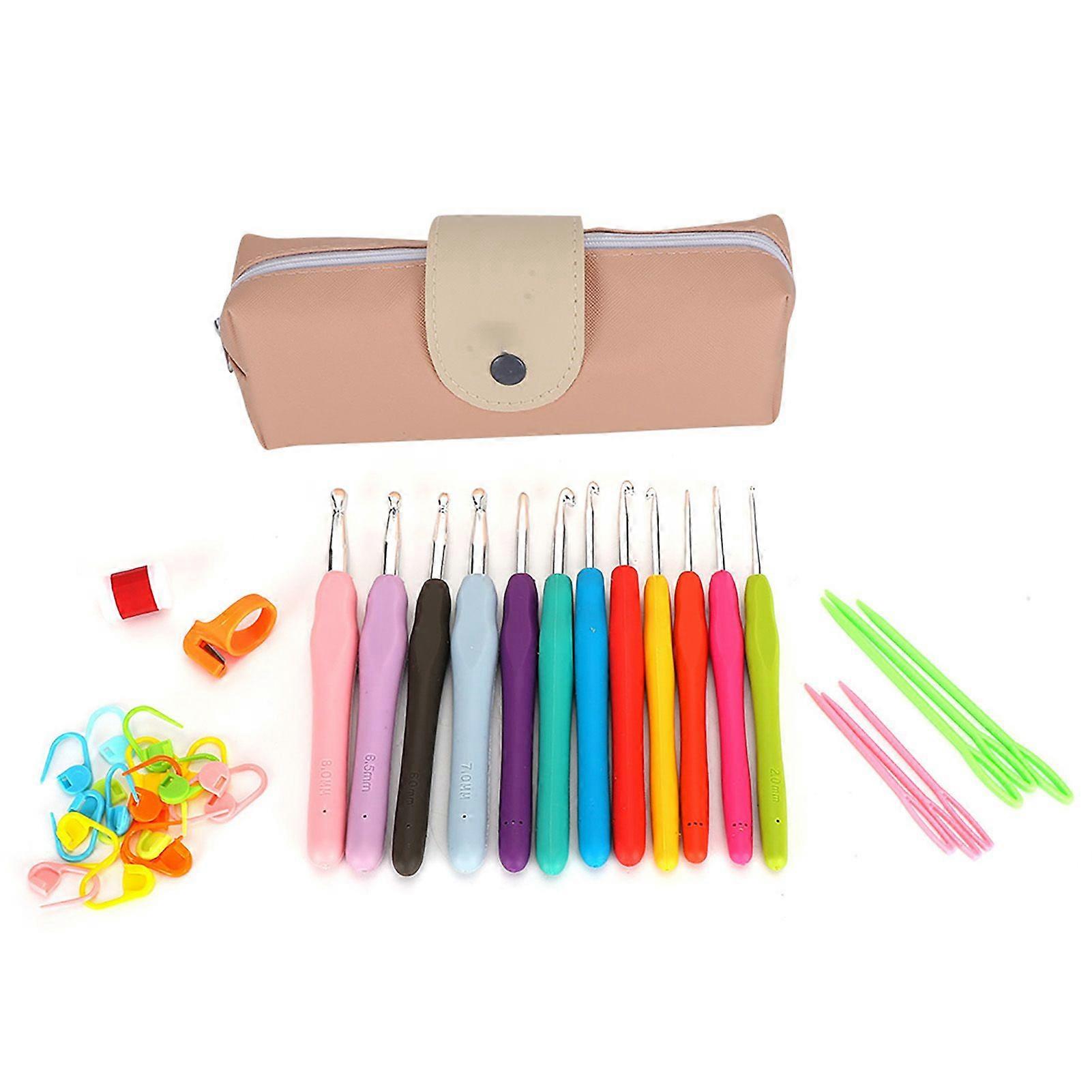 2025 Latest Model  12Pcs Crochet Hook Set with Sewing Needle Ring Cutter