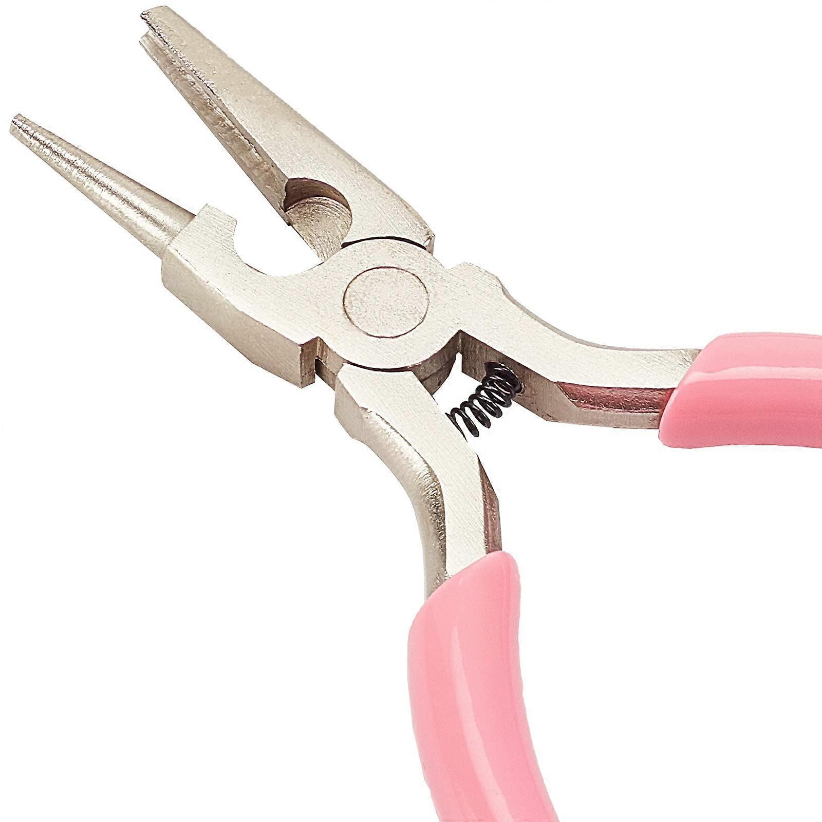 4.9cm Concave Round Pliers Wire Loop Pliers for DIY Jewellery Pink