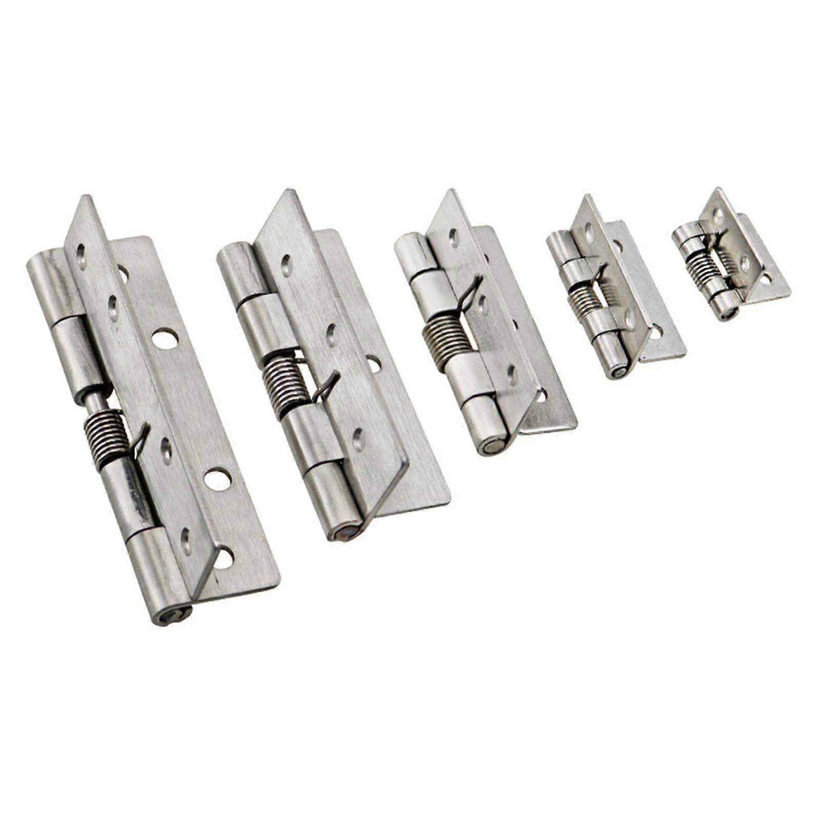 304 Stainless Steel Spring Hinge Industrial Automation Equipment Device Cabinet Automatic Reset Spring Hinge Accessory 1Pcs(25x32 Buffed)