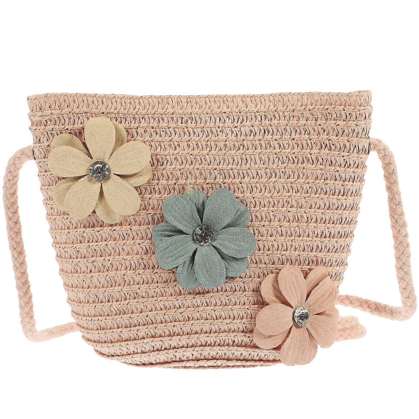 Durable Shoulder Bag for Kids, Designed with Straw Material for Long Term Use